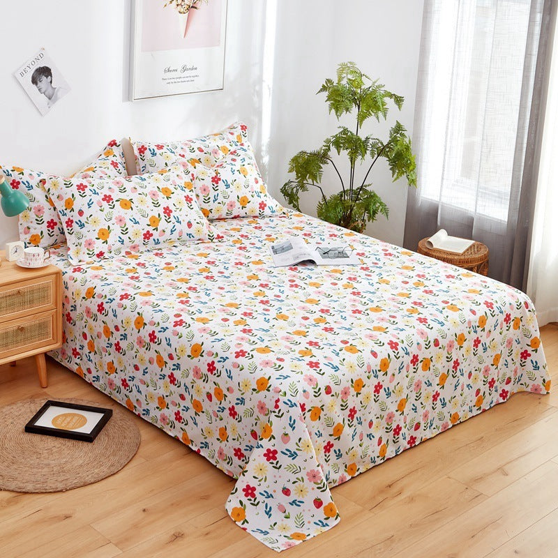 Cotton Printed Twill Single Double Bed Sheets