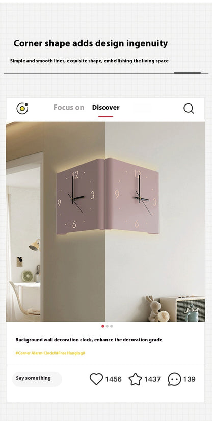 Living Room Stickers Wall Clocks Creative Angle Clock