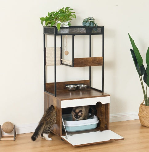 The Outer Shell Of The Garbage Bin In The Cat Cabinet