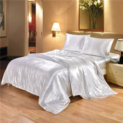 Summer Satin Bedding Set Imitation Silk