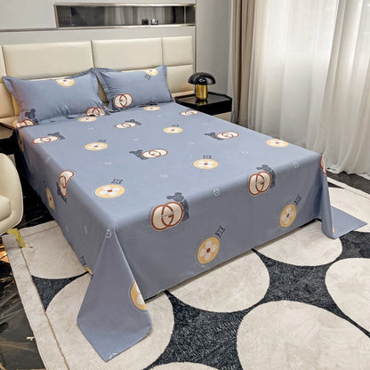 Cotton Printed Twill Single Double Bed Sheets