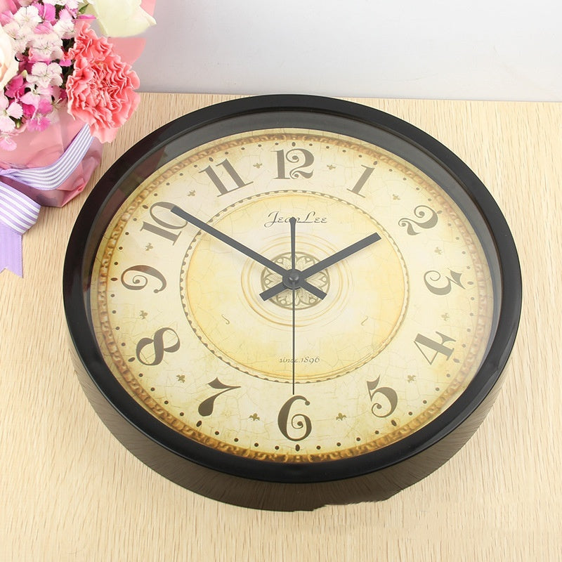 Arabic Digital Bedroom Study Mute Second Sweeping Wall Clocks